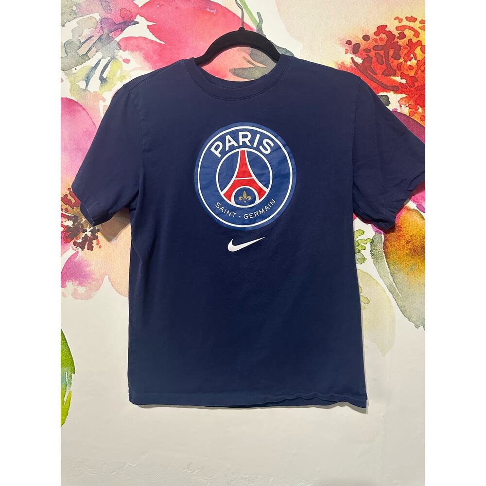 Nike Blue T-Shirt - Paris Saint Germain Logo - Size S - Picture 2 of 5